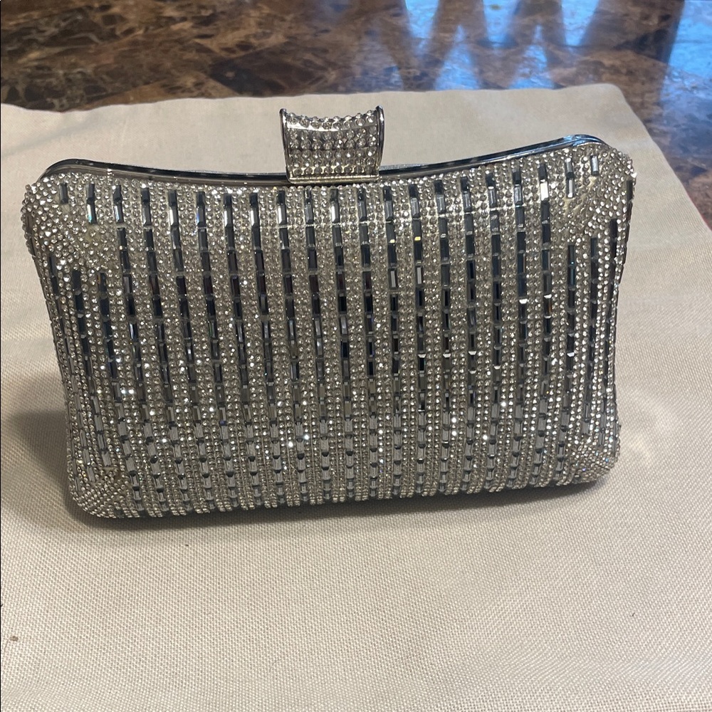 Elegant Silver Clutch Bag